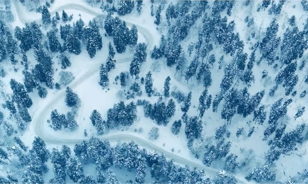 aerial shot of Tbilisi landscape for L'azurde film